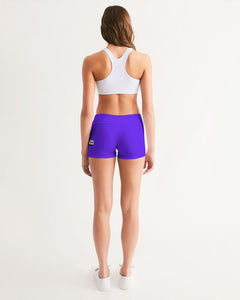 Purple Women's Mid-Rise Yoga Shorts
