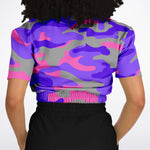Load image into Gallery viewer, Pink Camo Crop Top
