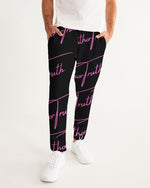 Load image into Gallery viewer, TruthorTruth Signature Black &amp; Fuchsia  Men&#39;s Joggers
