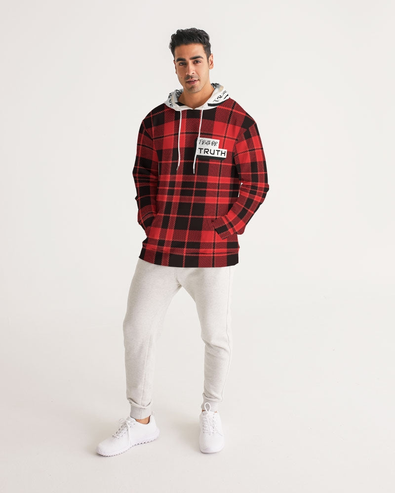 Red Plaid Truthortruth  Men's Hoodie