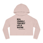 Load image into Gallery viewer, Heal Yourself Women’s Cropped Hooded Sweatshirt
