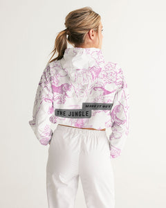 Made it Out The Jungle  Women's Cropped Windbreaker