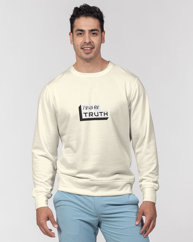 TruthorTruth Cream Men's Classic French Terry Crewneck Pullover