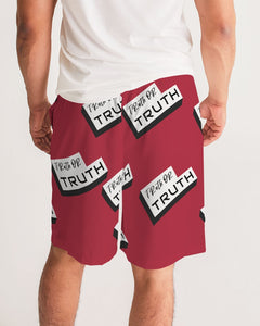 TruthorTruth Men's Red Jogger Shorts