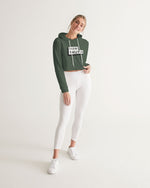 Load image into Gallery viewer, TruthorTruth Hunter Green Women&#39;s Cropped Hoodie
