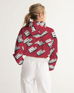 Load image into Gallery viewer, TruthorTruth Women&#39;s Red Cropped Windbreaker
