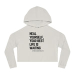 Load image into Gallery viewer, Heal Yourself Women’s Cropped Hooded Sweatshirt
