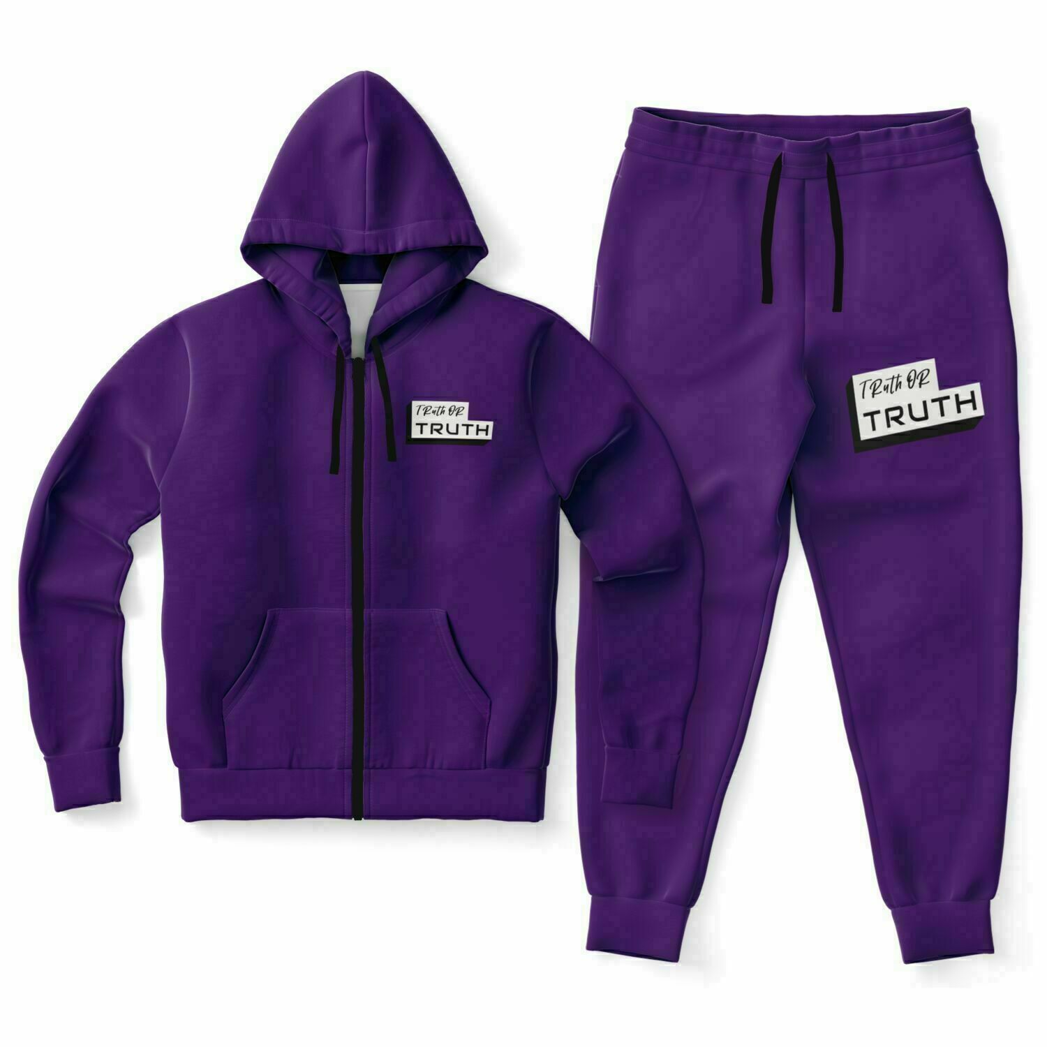 Purple Ziphoodie & Jogger - AOP