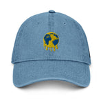 Load image into Gallery viewer, Dripping in Gold Denim Hat
