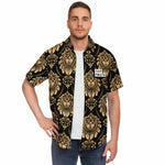 Load image into Gallery viewer, Black &amp; Gold Button Down
