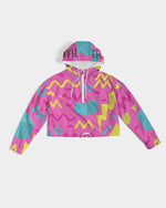 Load image into Gallery viewer, 90s Kid X TruthorTruth Pink Women&#39;s Cropped Windbreaker
