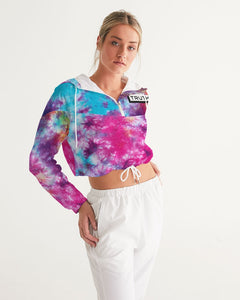 TruthorTruth Color Burst Tie Dye Women's Cropped Windbreaker