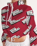 Load image into Gallery viewer, TruthorTruth Women&#39;s Red Cropped Windbreaker
