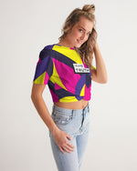 Load image into Gallery viewer, TruthorTruth Summer Colorway  Women&#39;s Twist-Front Cropped Tee
