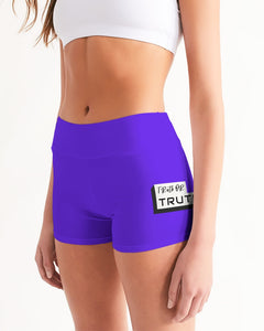 Purple Women's Mid-Rise Yoga Shorts