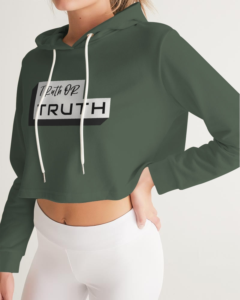 TruthorTruth Hunter Green Women's Cropped Hoodie