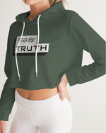 Load image into Gallery viewer, TruthorTruth Hunter Green Women&#39;s Cropped Hoodie
