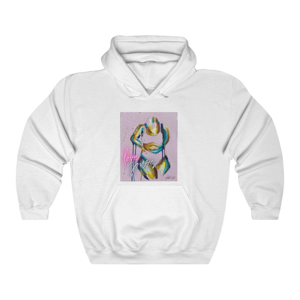 Love Yours by Nikkishah Suarez Unisex Heavy Blend™ Hooded Sweatshirt