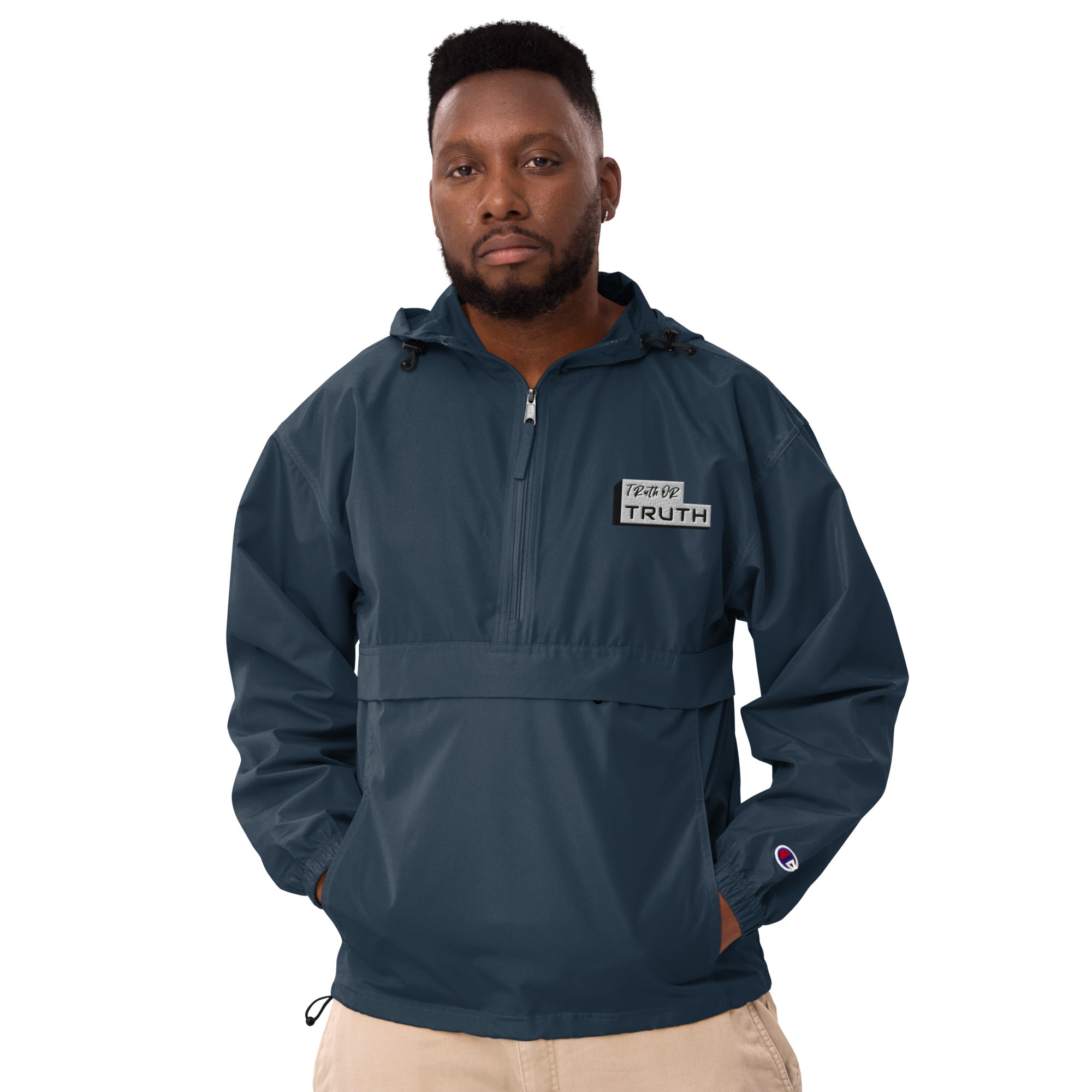 Navy deals packable jacket