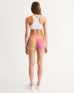 Load image into Gallery viewer, Pink Gradient Women&#39;s Mid-Rise Yoga Shorts
