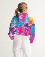 Load image into Gallery viewer, TruthorTruth Color Burst Tie Dye Women&#39;s Cropped Windbreaker
